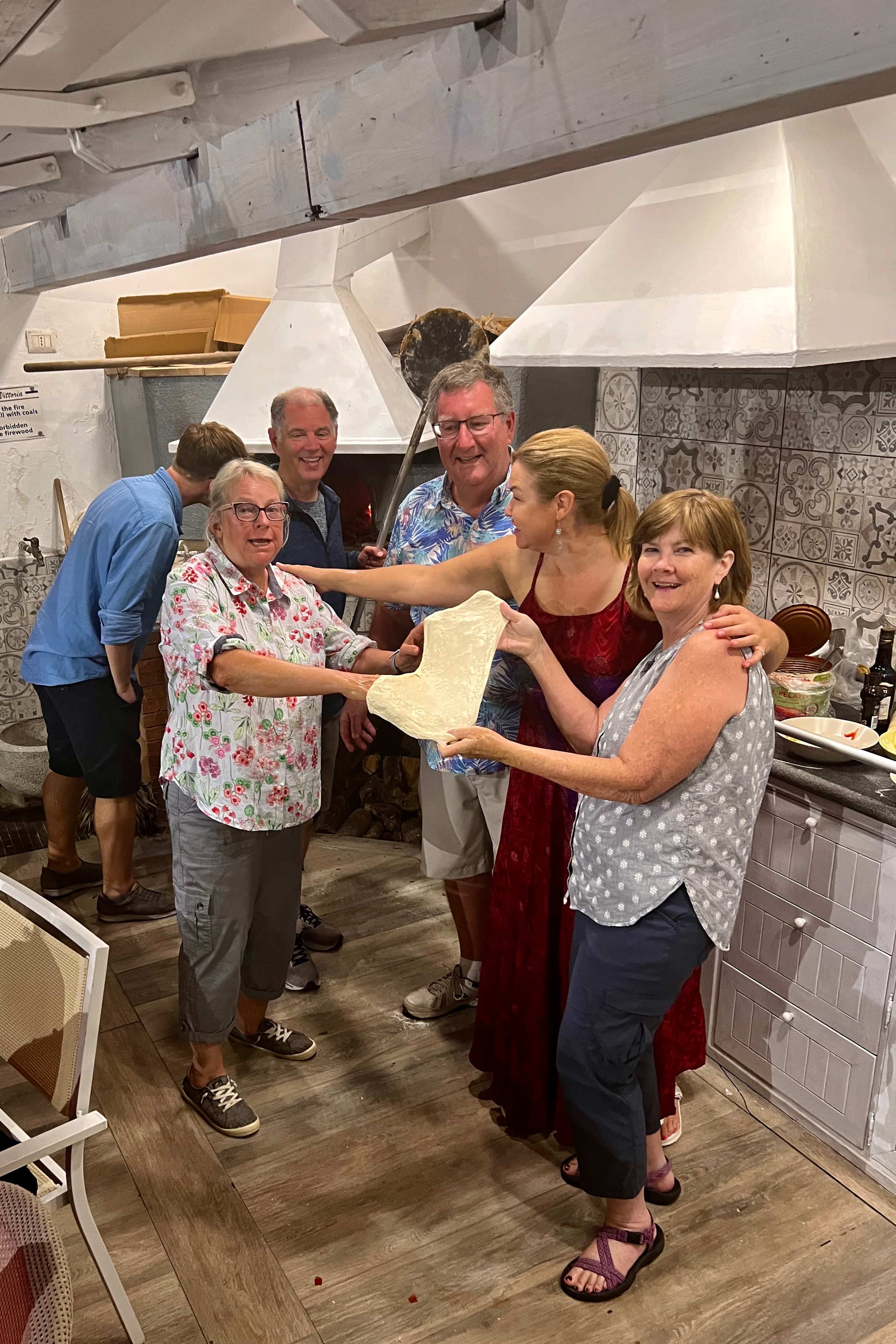 Farm to table cooking experience in an Italian group kitchen